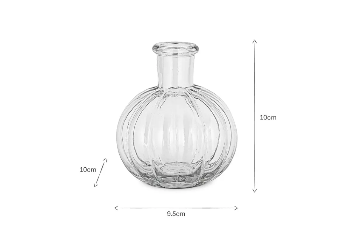 Mayumi Recycled Glass Bud Vases - Clear (Set of 3)
