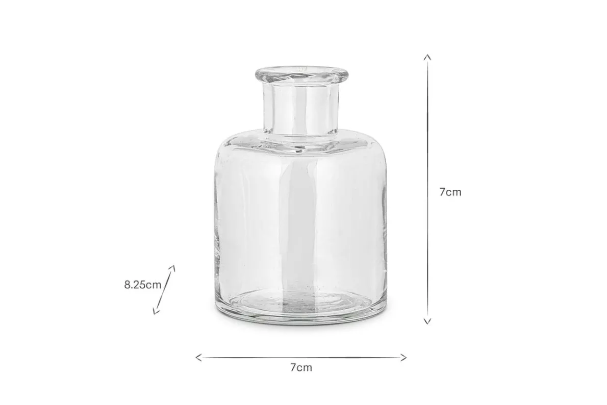 Mayumi Recycled Glass Bud Vases - Clear (Set of 3)