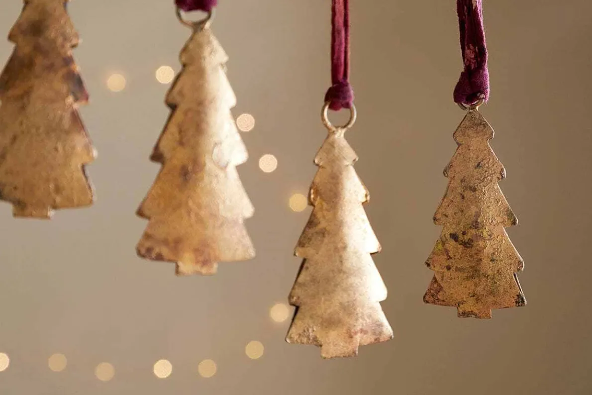 Mishti Tree Baubles - Antique Brass - Small (Set of 4)