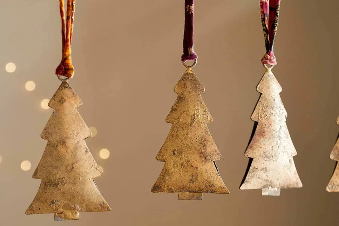 Mishti Tree Baubles - Antique Brass - Large (Set of 4)