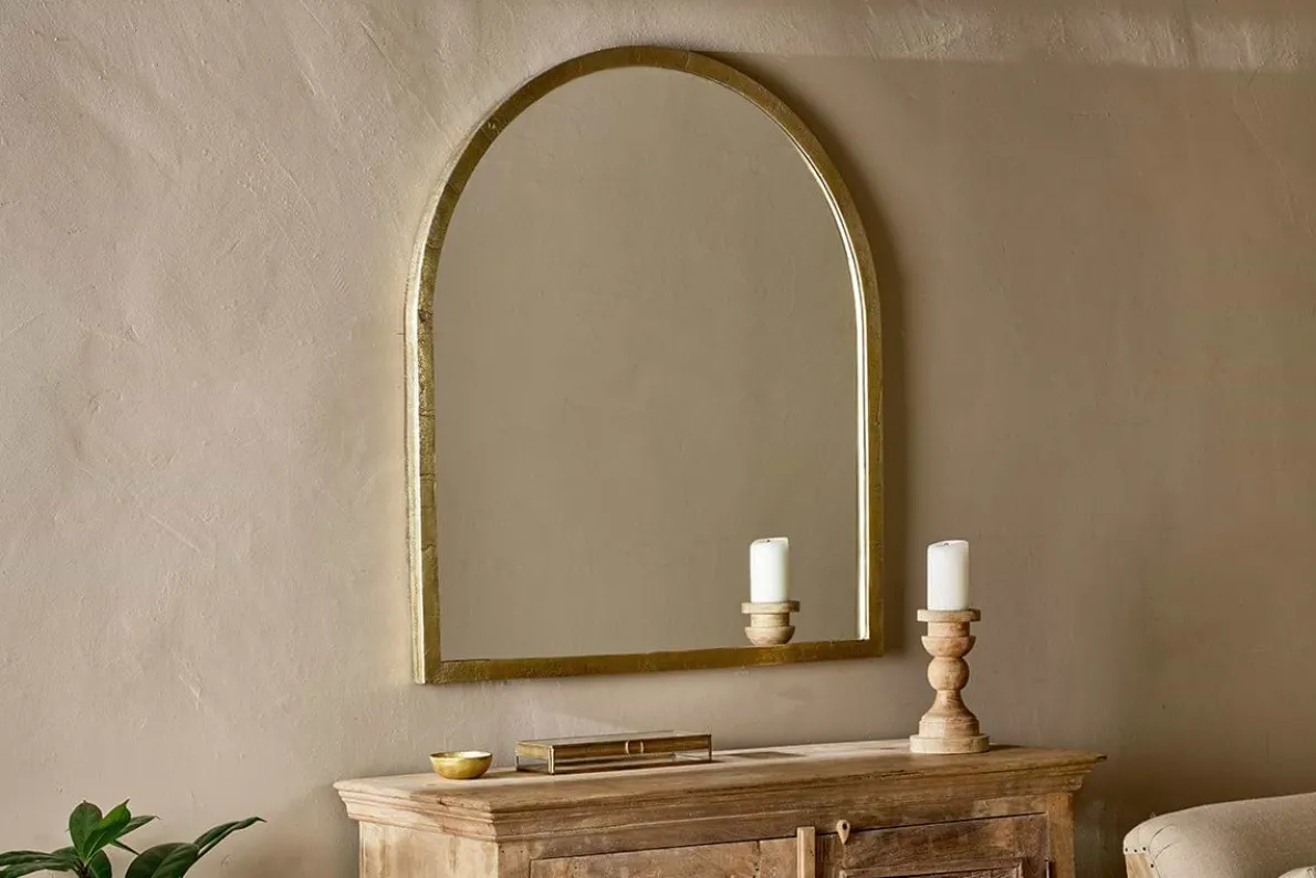 Murwara Arch Mirror - Antique Brass