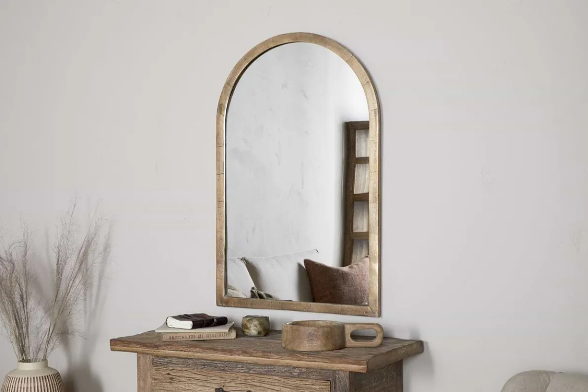 Murwara Wall Mirror - Antique Brass