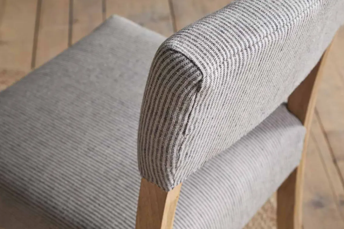 Nadeeka Linen Upholstered Dining Chair - Soft Grey