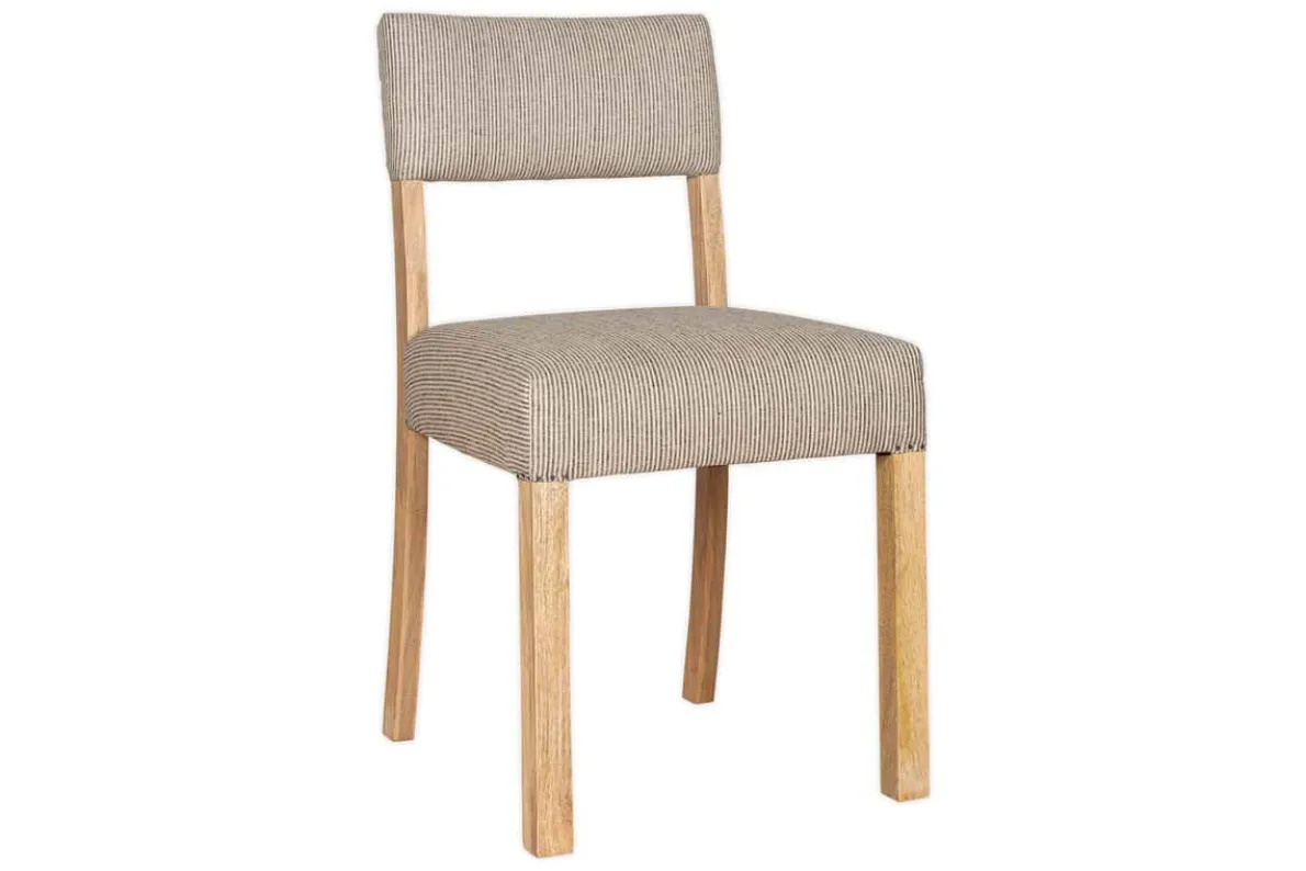 Nadeeka Linen Upholstered Dining Chair - Soft Grey