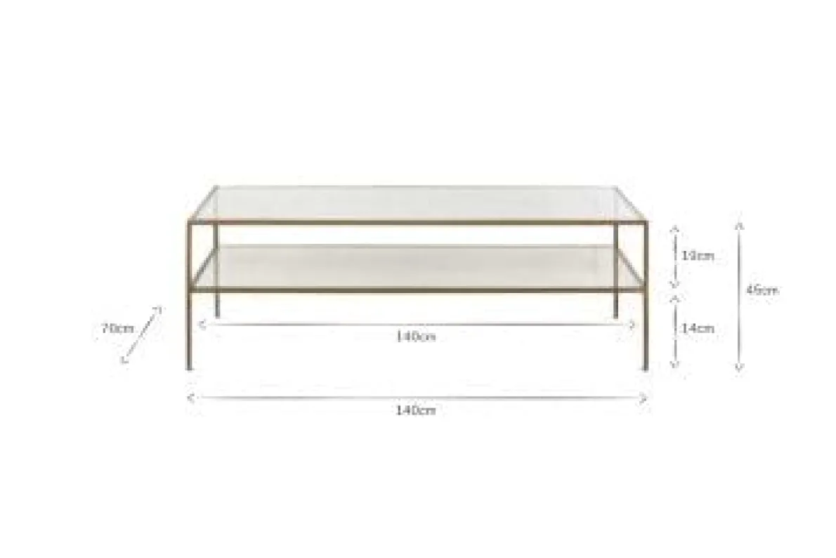 Nakuru Iron & Glass Coffee Table