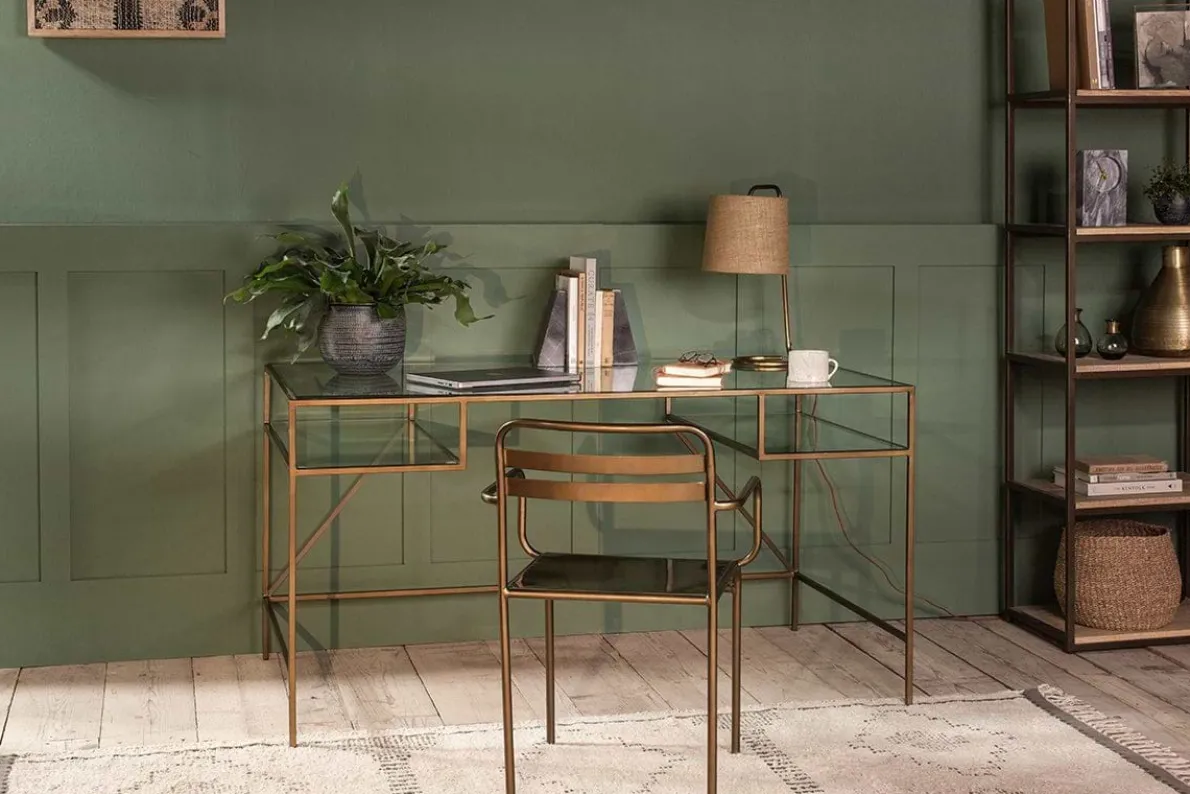 Nakuru Iron & Glass Desk