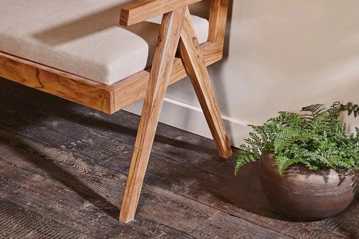 Nalrina acacia and cane sofa