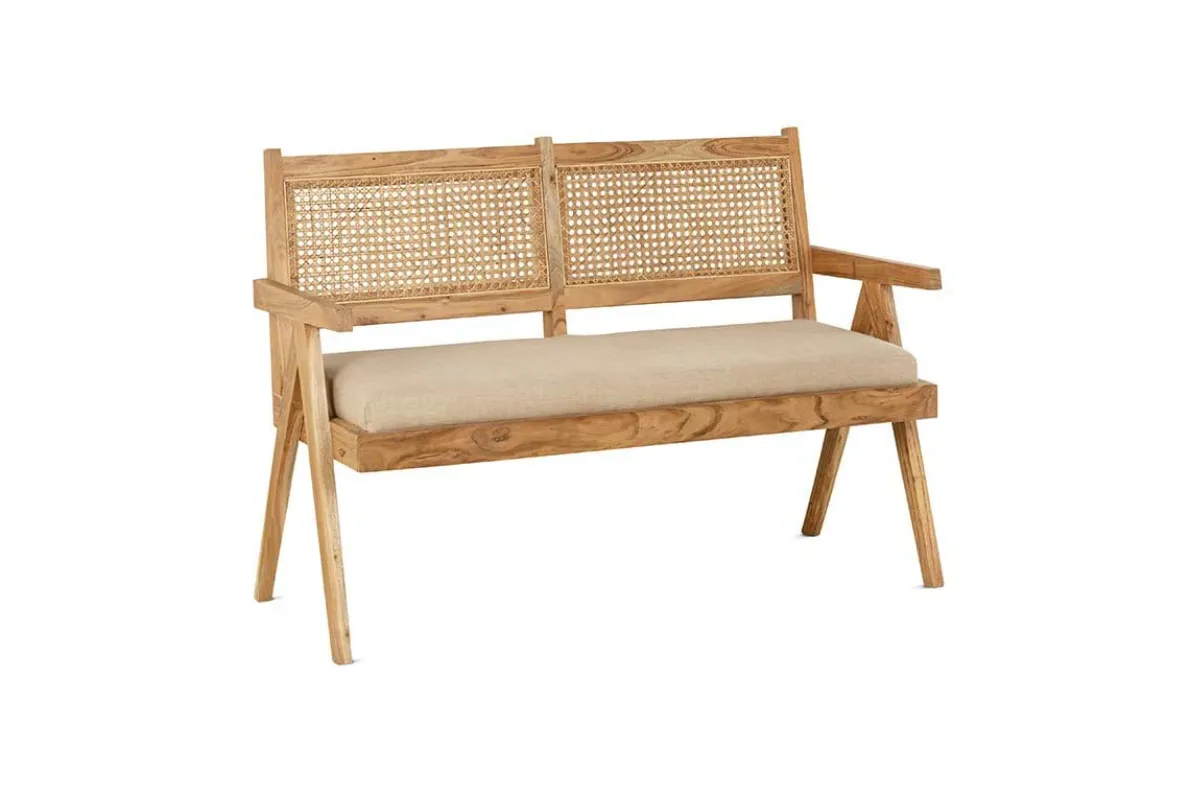 Nalrina acacia and cane sofa