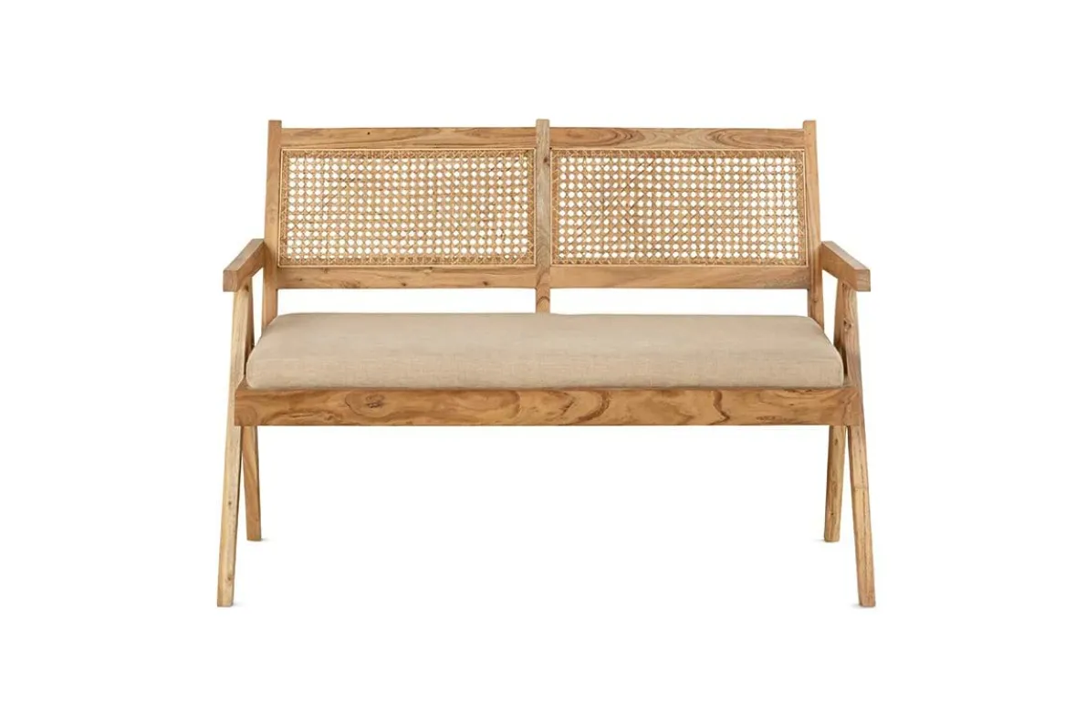 Nalrina acacia and cane sofa