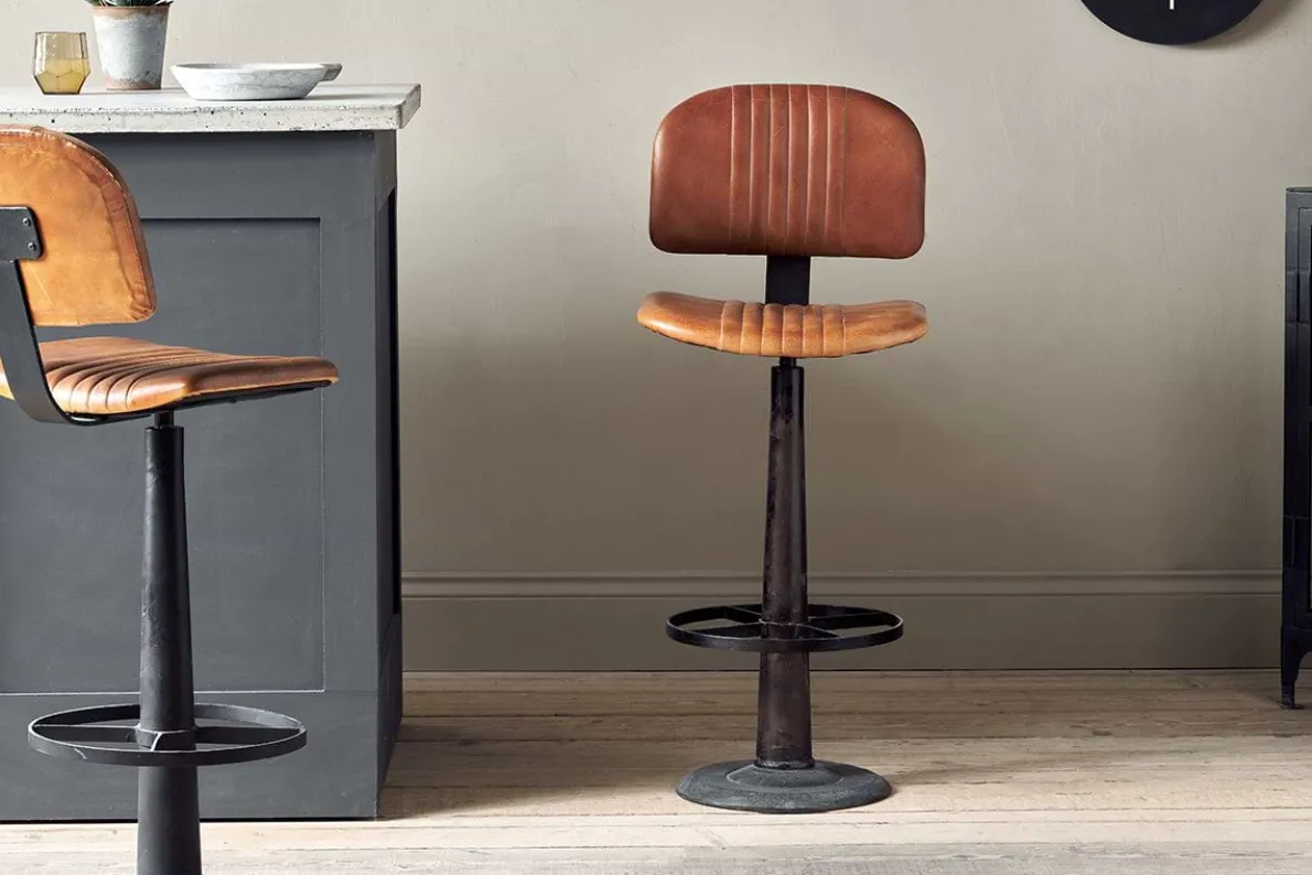 Narwana Bar Chair - Aged Tan
