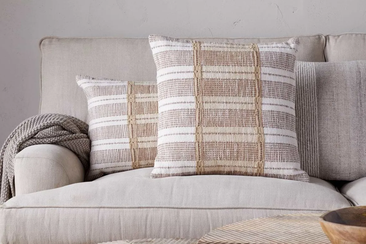 Nayika Cotton Cushion Cover - Rust