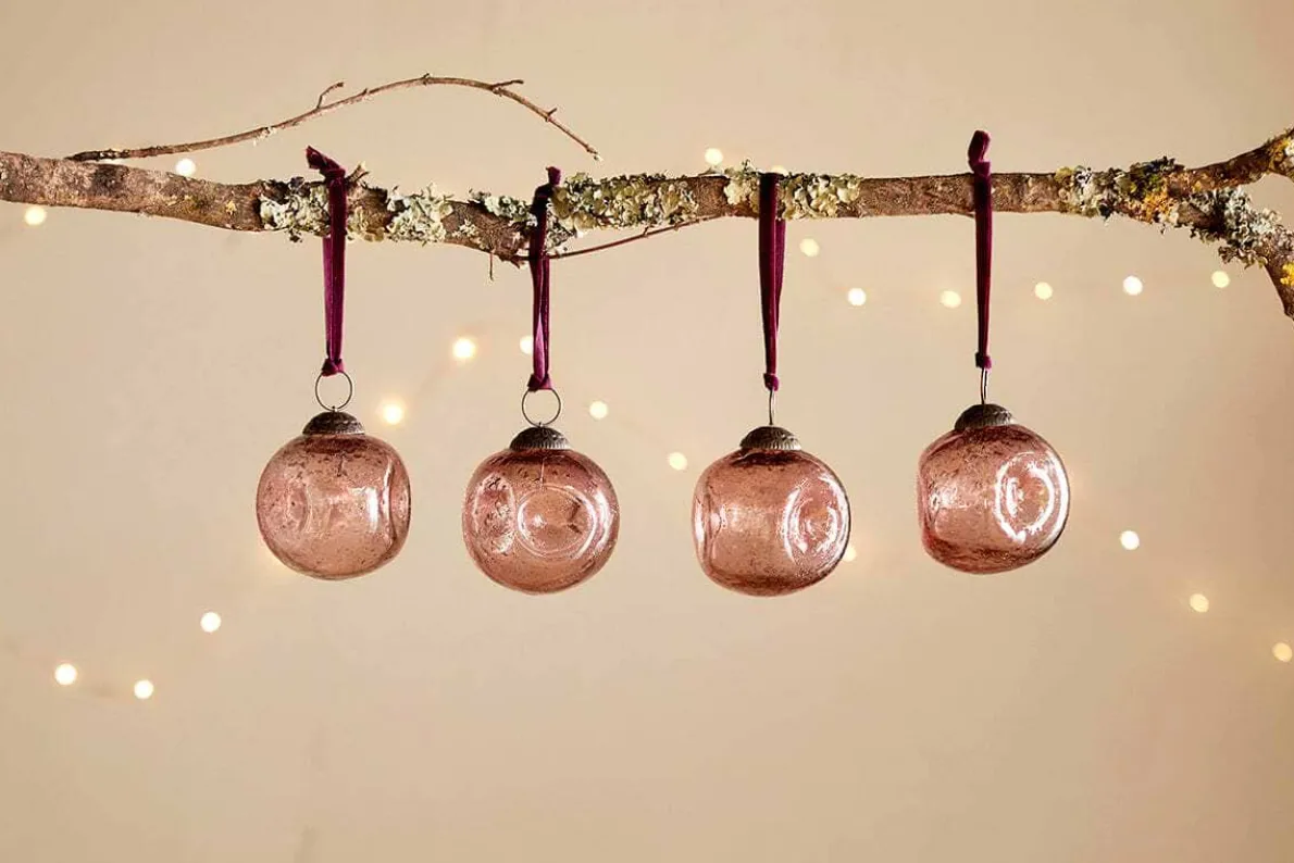 Nishan Pinched Baubles - Copper (Set of 4)