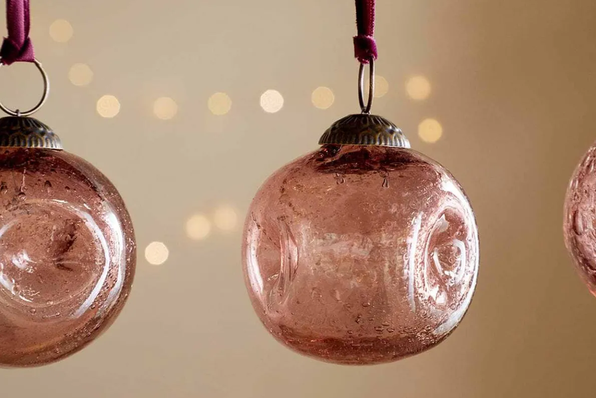 Nishan Pinched Baubles - Copper (Set of 4)