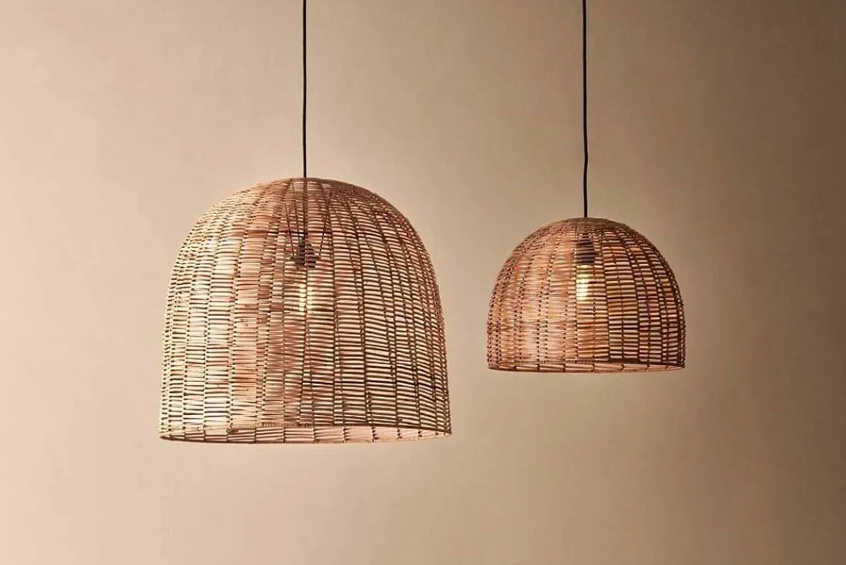 Noko Wicker Dome Pendant - Large