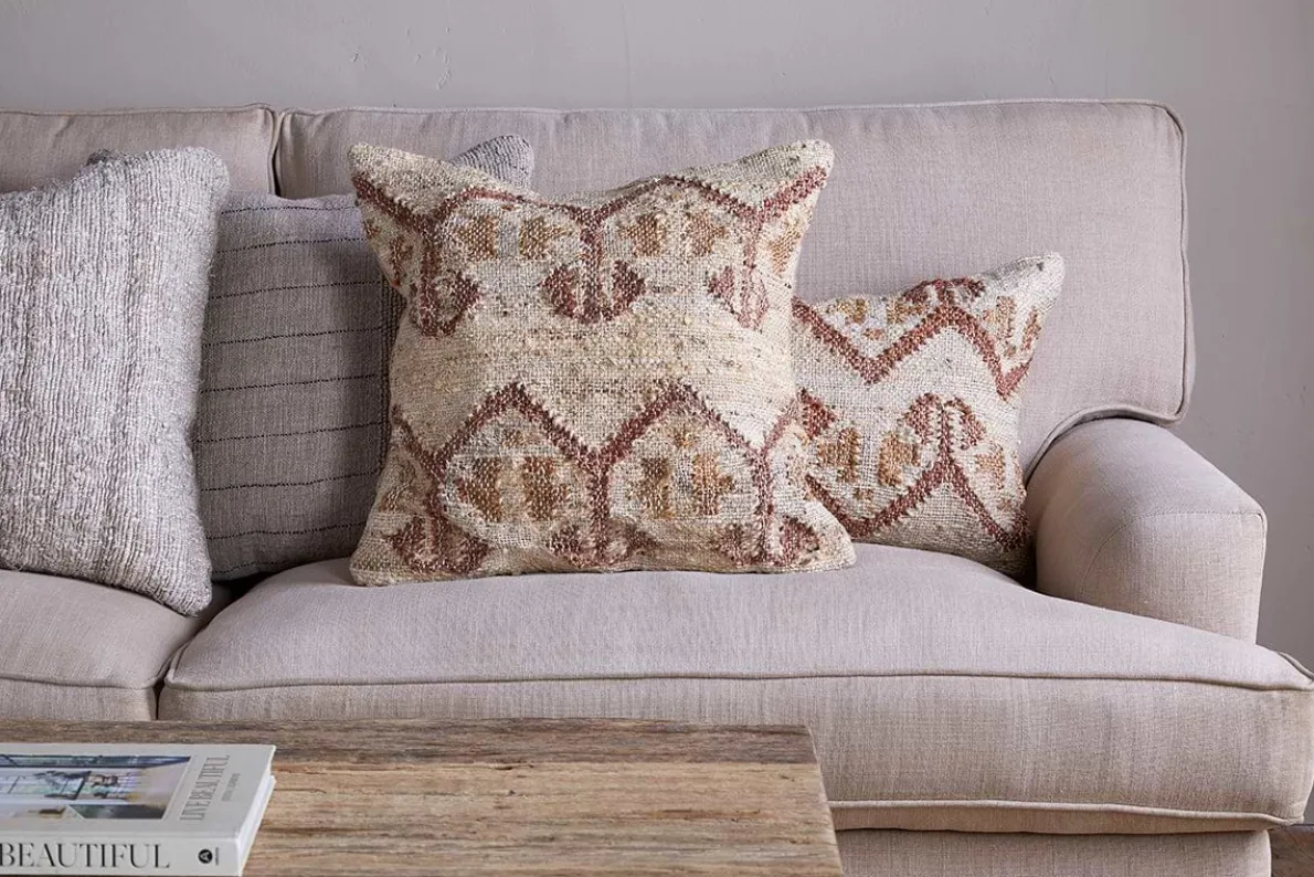 Nuvali Cotton & Jute Cushion Cover - Rust