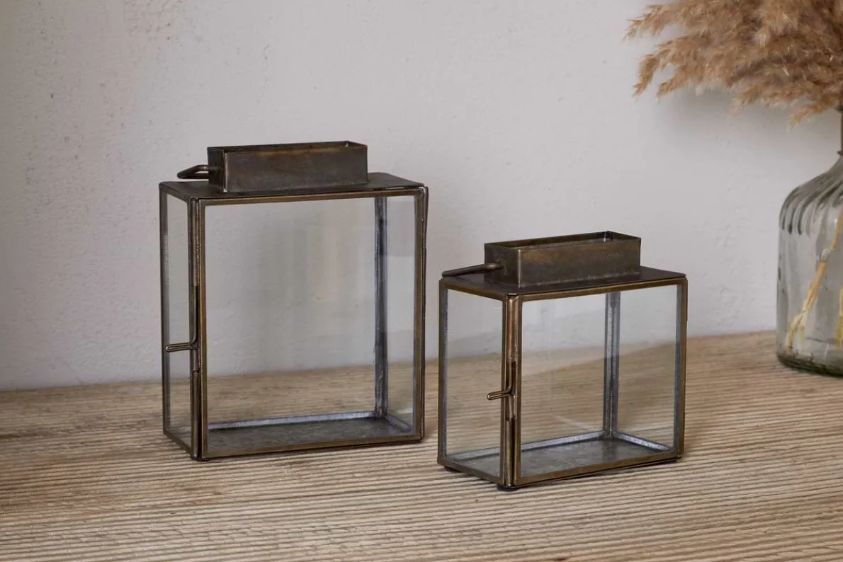 Obi Mini Table Lantern - Antique Brass