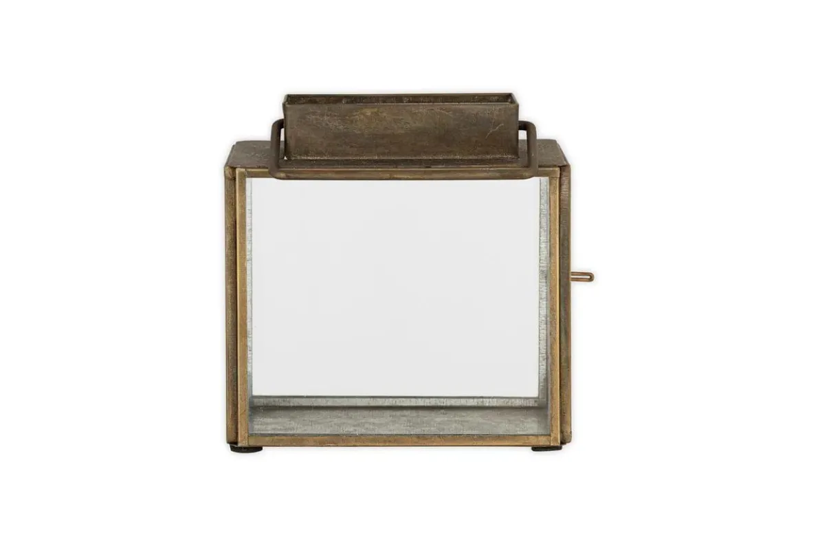 Obi Mini Table Lantern - Antique Brass