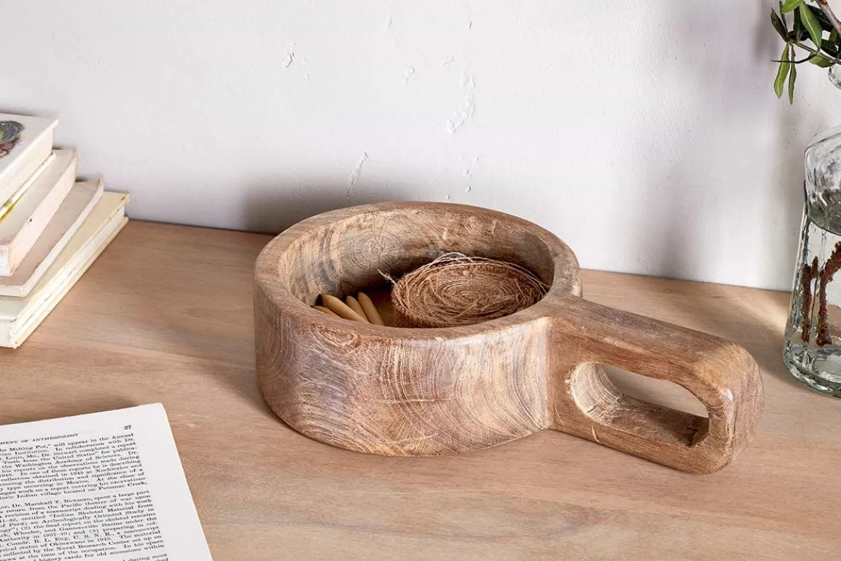 Okara Reclaimed Wood Traditional Storage Pot