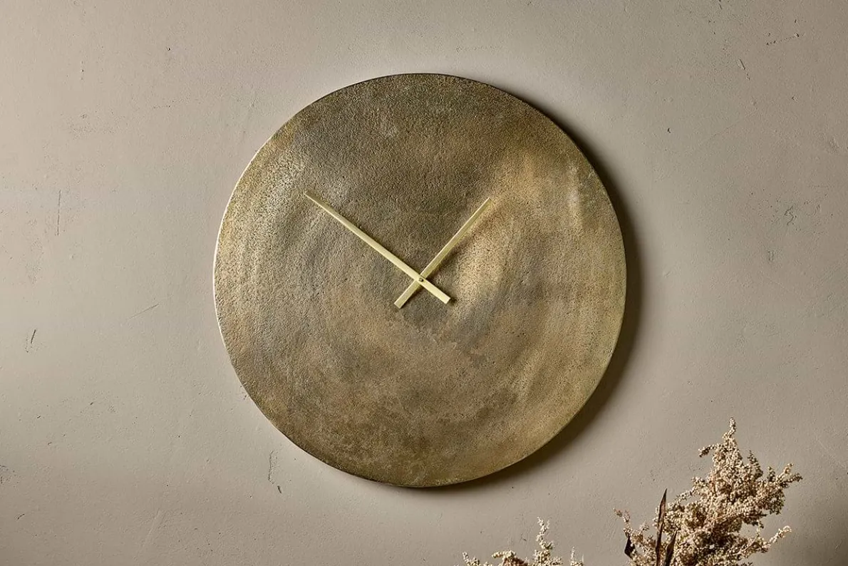 Okota Wall Hung Clock - Antique Brass - Large