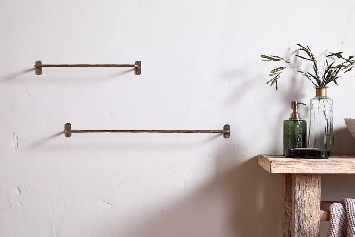 Olani Bathroom Hanging Rail - Antique Brass