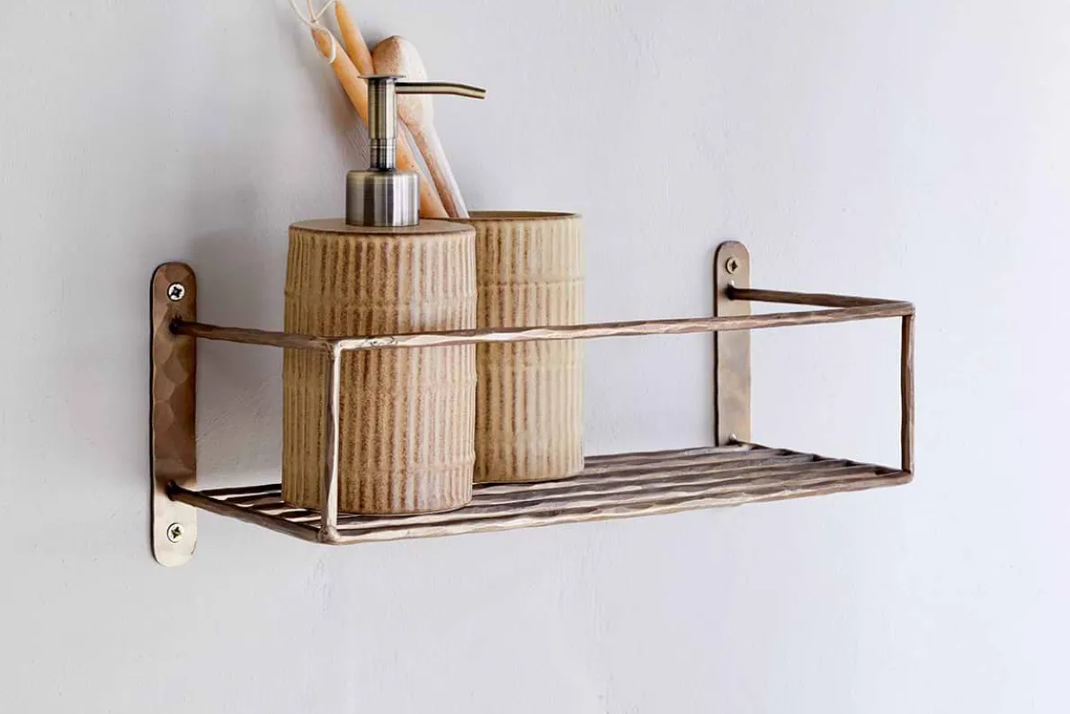 Olani Bathroom Shelf - Antique Brass