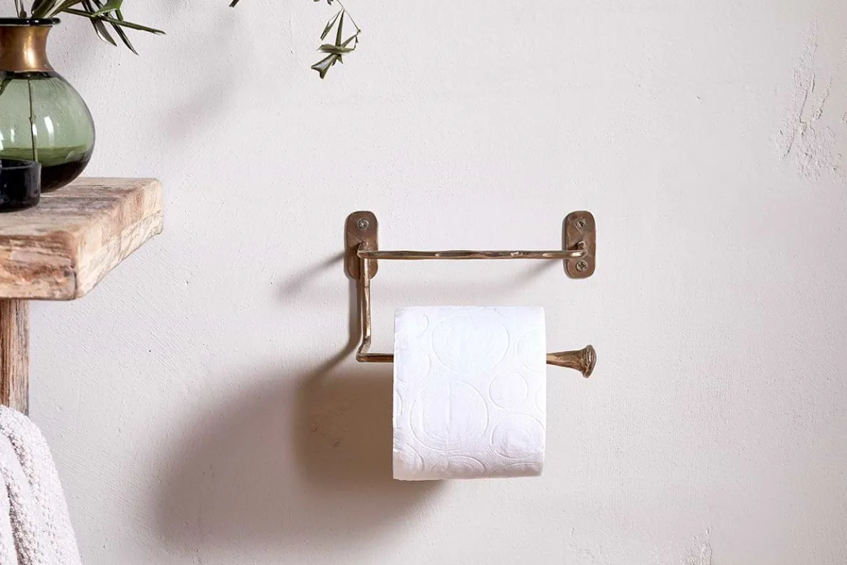 Olani Toilet Roll Holder - Antique Brass