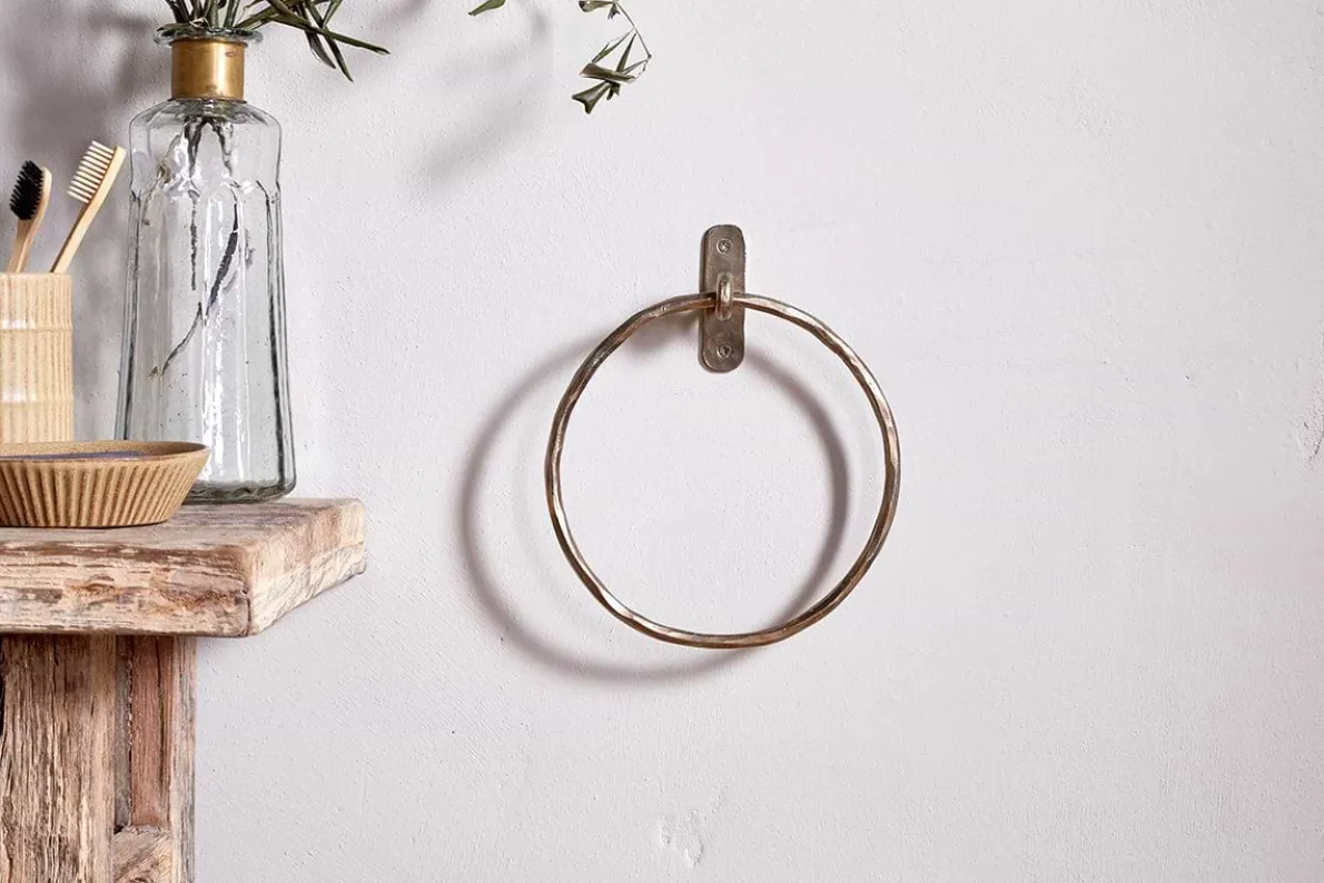 Olani Towel Ring - Antique Brass