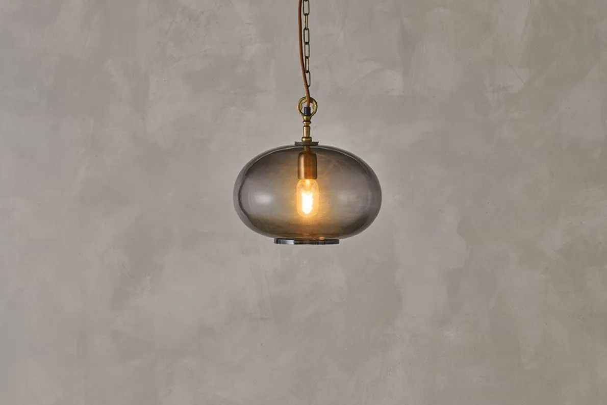 Otoro Recycled Glass Pendant - Smoke - Small Round