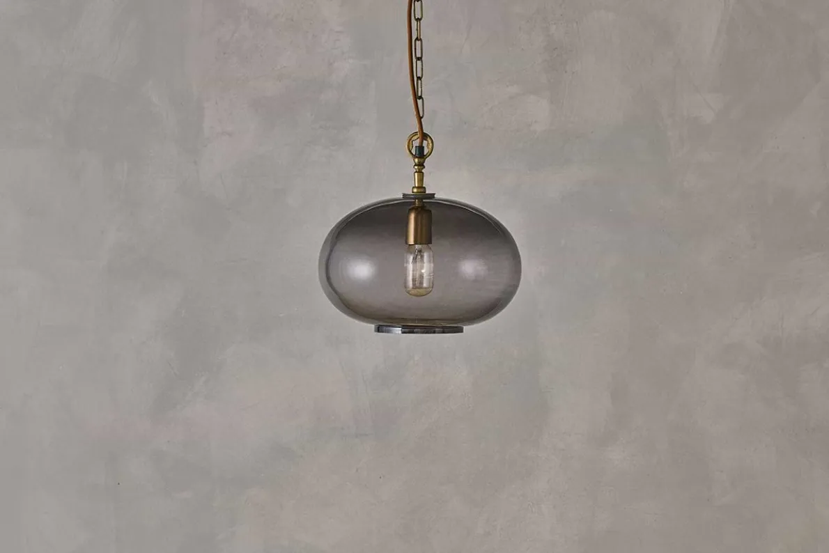 Otoro Recycled Glass Pendant - Smoke - Small Round