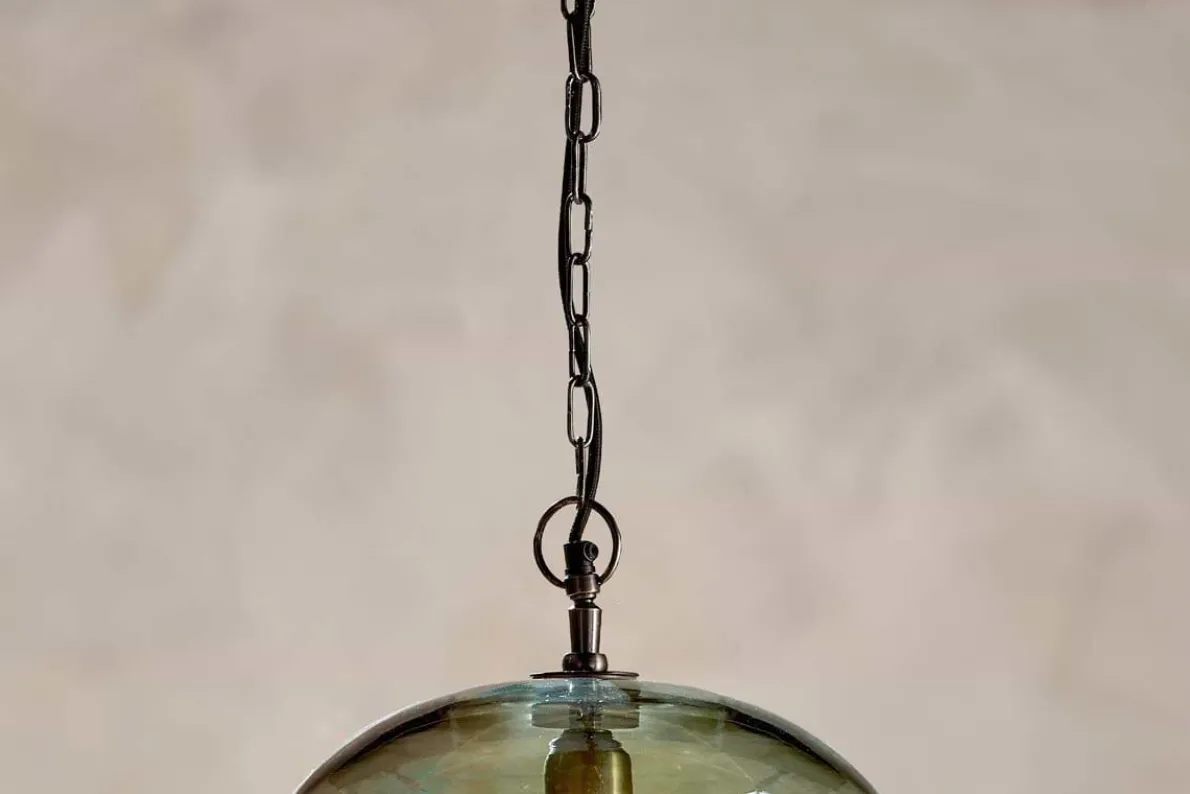 Otoro Recycled Glass Pendant - Green - Small Round