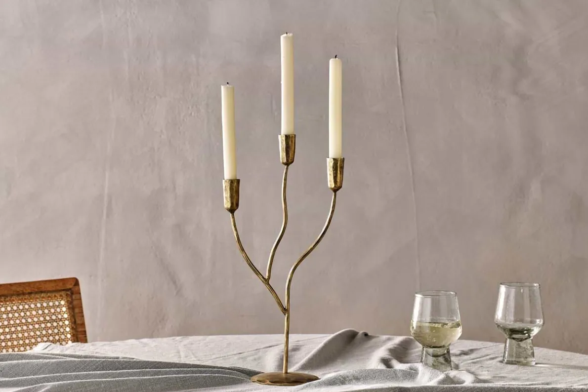 Palani Candelabra - Antique Brass - Small