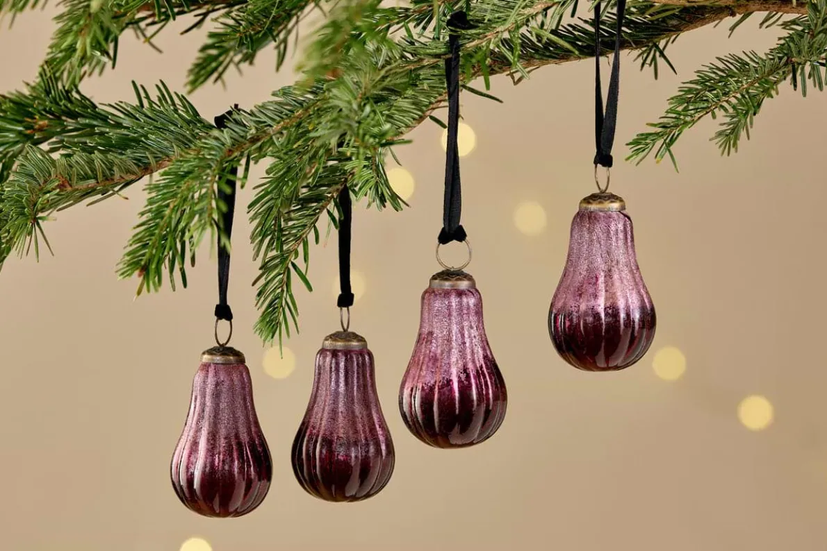 Pannee Drop Baubles - Ruby (Set of 4)