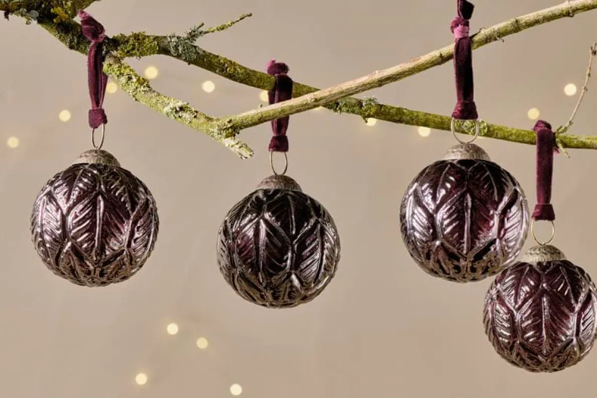 Patta Baubles - Burgundy - (Set of 4)
