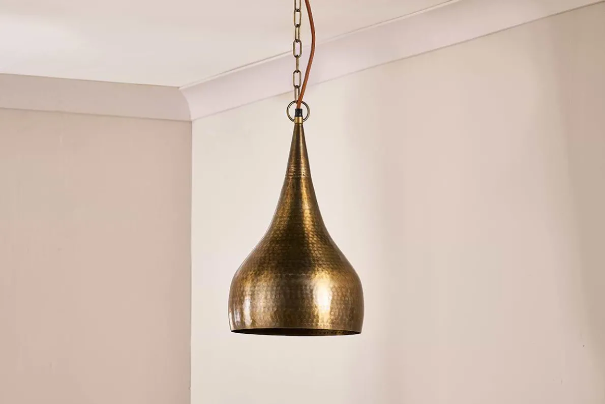 Quinn Hammered Metal Pendant - Small