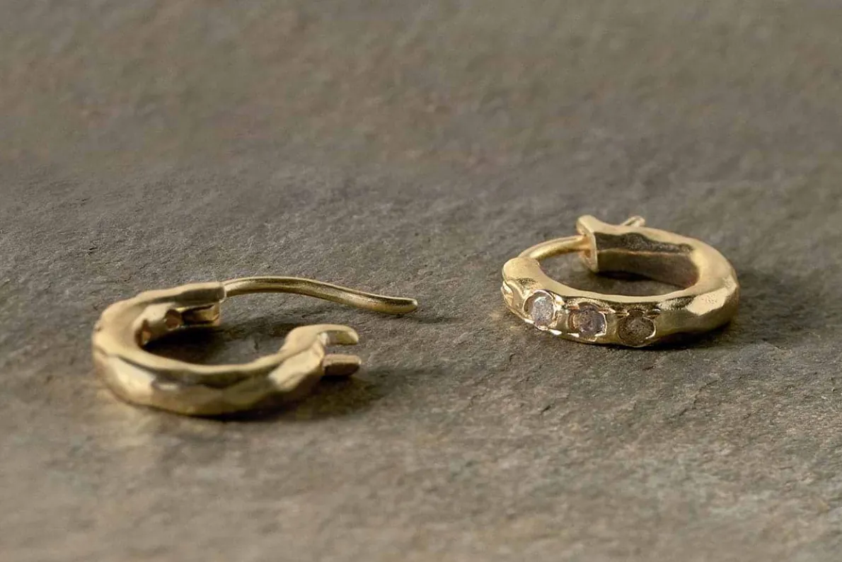 Ratna Labradorite Earrings - Gold