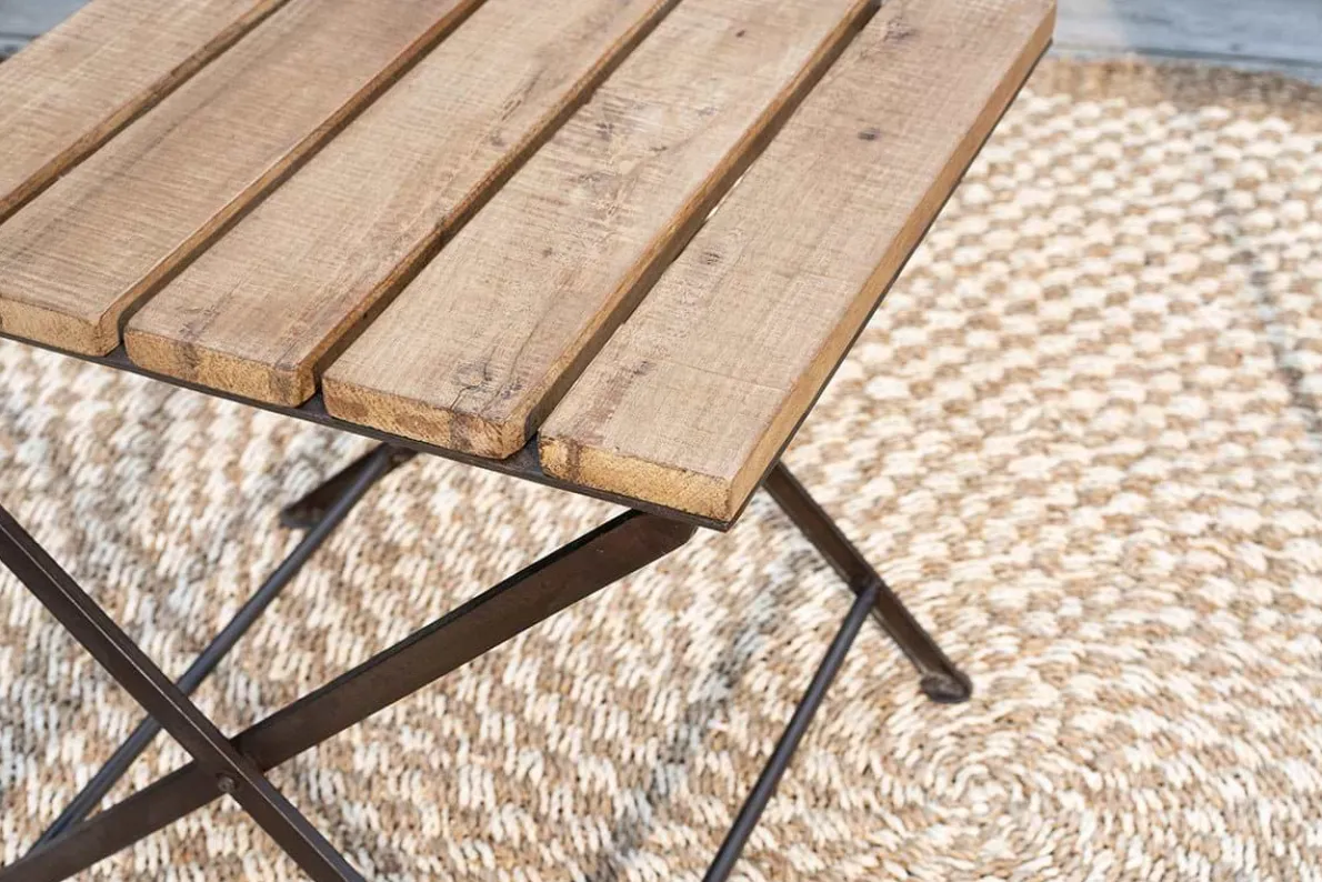 Rishikesh Reclaimed Wood & Iron Folding Chairs - (Set of 2)