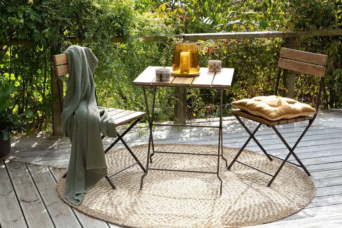 Rishikesh Reclaimed Wood & Iron Folding Chairs - (Set of 2)