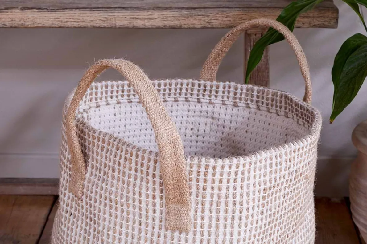 Rohia Basket - Natural & Cream
