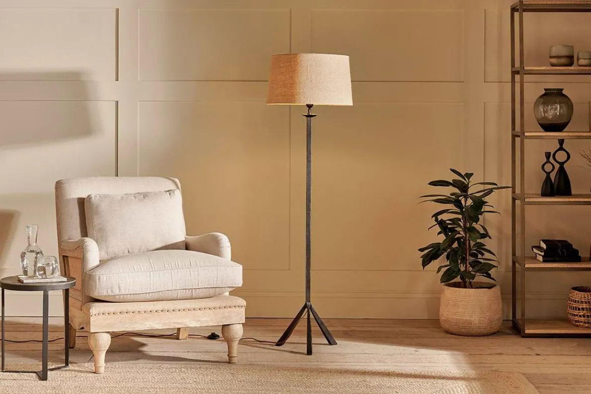 Sahhil Metal Tripod Floor Lamp - Antique Bronze