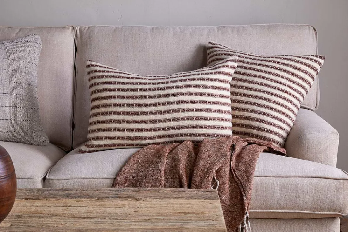 Sanval Wool Cushion Cover - Burgundy