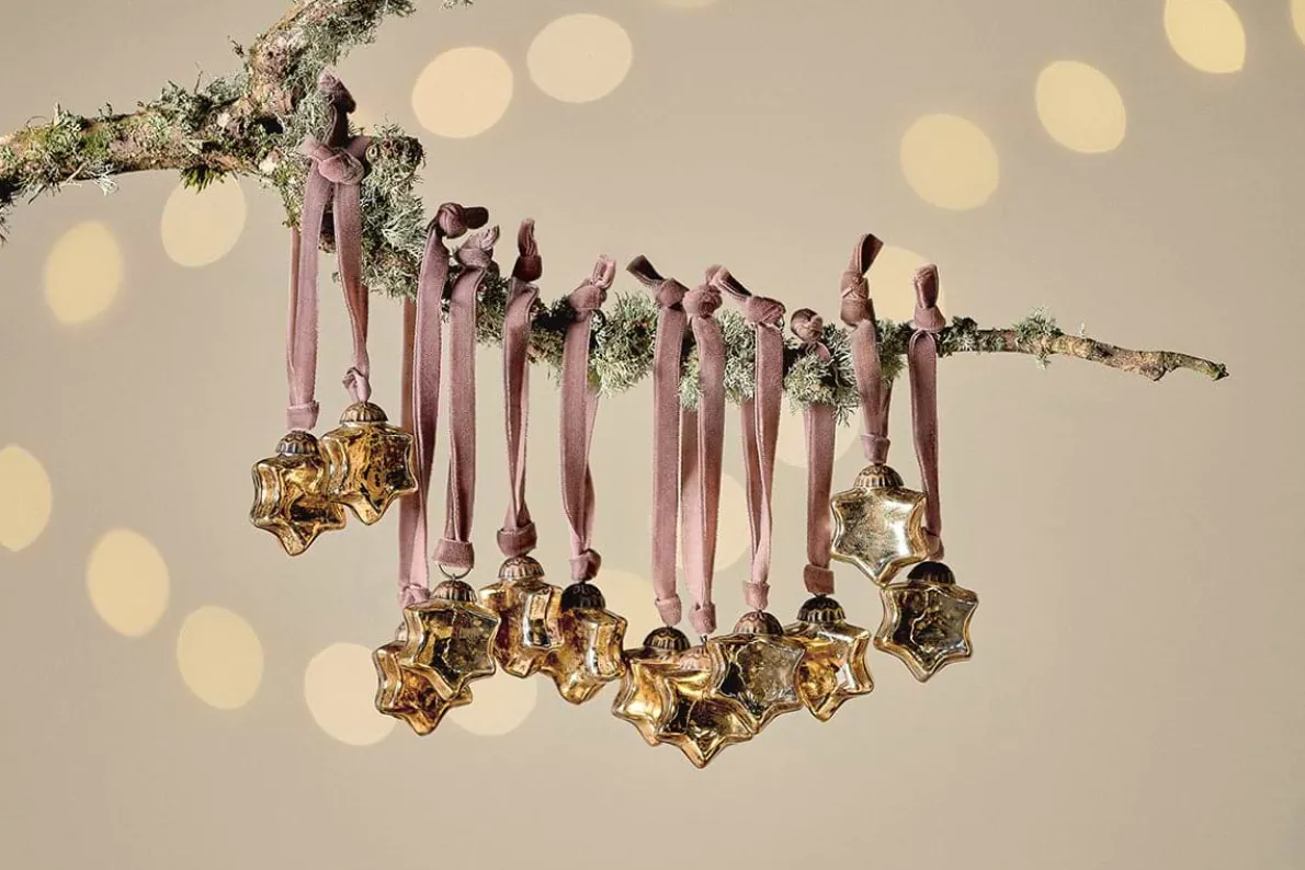 Sardi Star Baubles - Gold (Set of 12)