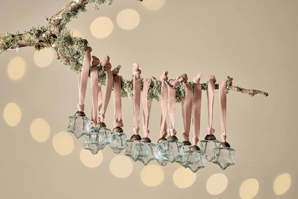 Sardi Star Baubles - Clear (Set of 12)