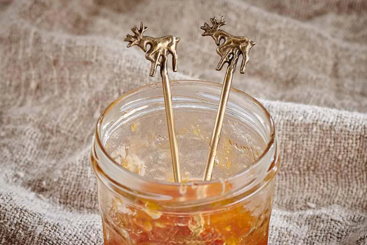 Stag Brass Spoons (Set of 2)