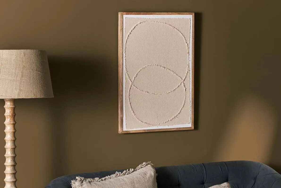 Suheed Cotton & Mango Wood Wall Art - Natural