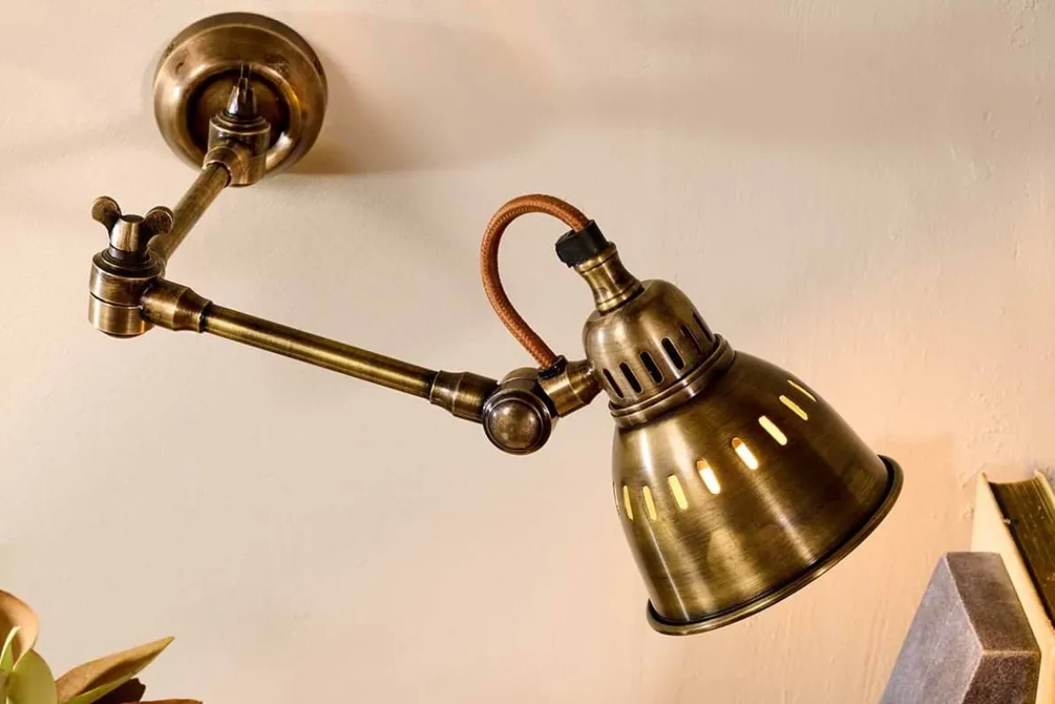 Tubu Brass Extendable Wall Light - Antique Brass