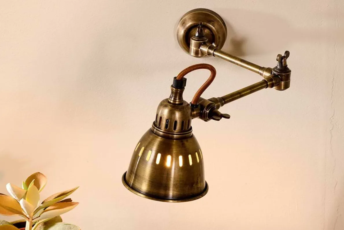 Tubu Brass Extendable Wall Light - Antique Brass