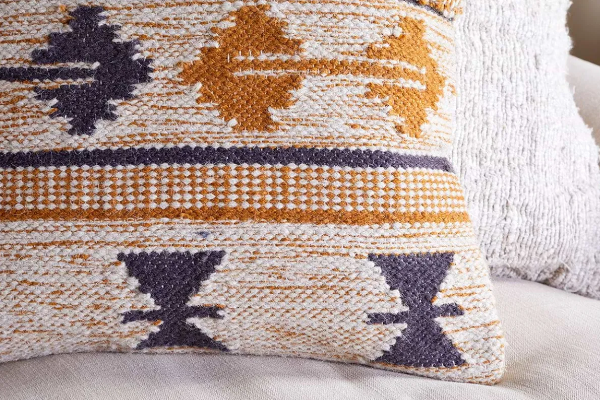 Tussi Ami Cushion Cover - Mustard & Grey