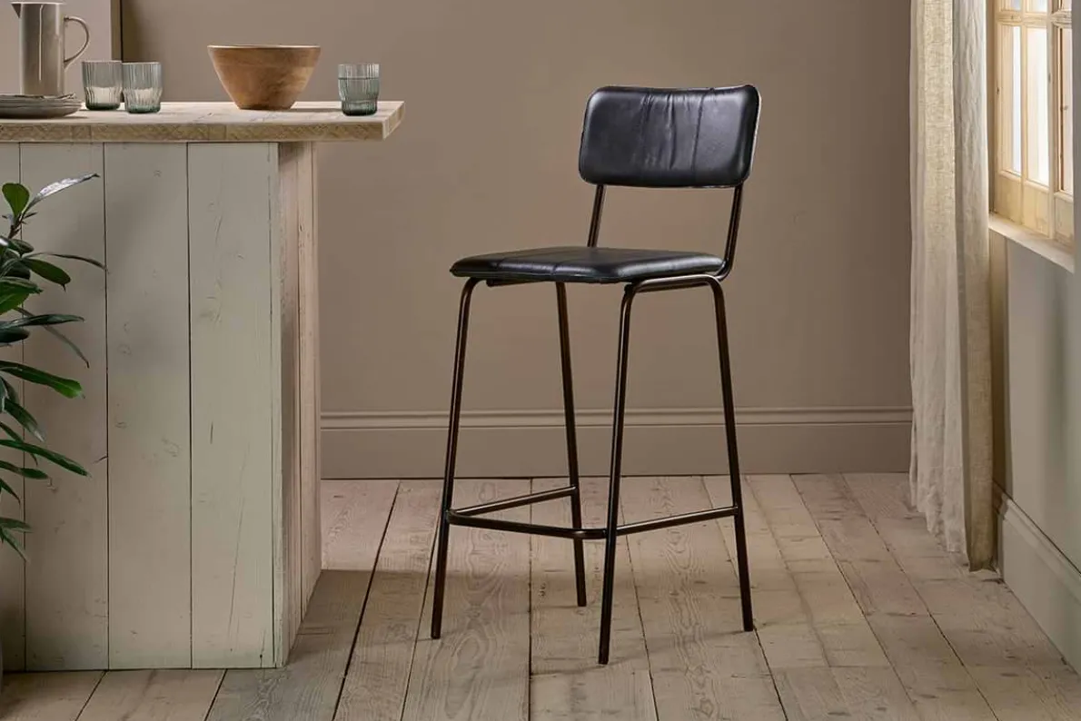 Ukari Counter Chair - Aged Black
