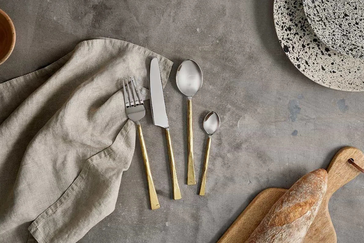 Usa Cutlery Set - Brushed Gold (Set of 16)