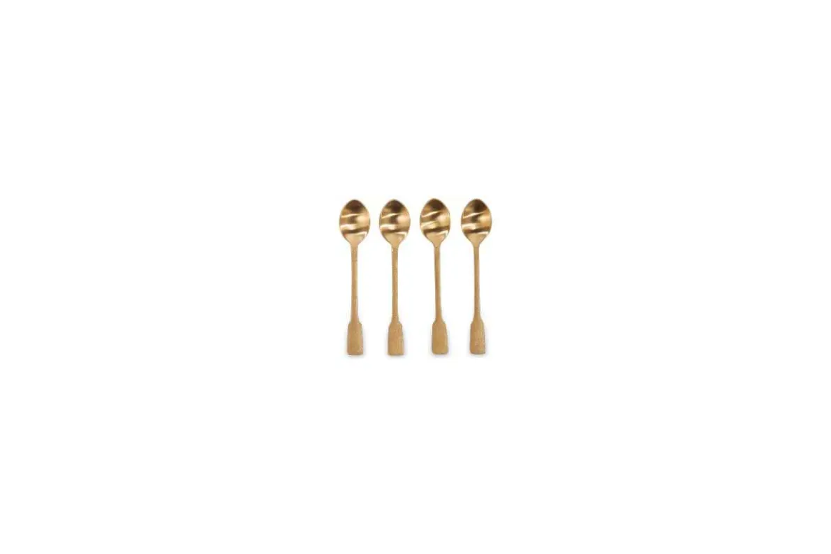 Veeta Teaspoon Set - Brushed Gold (Set of 4)